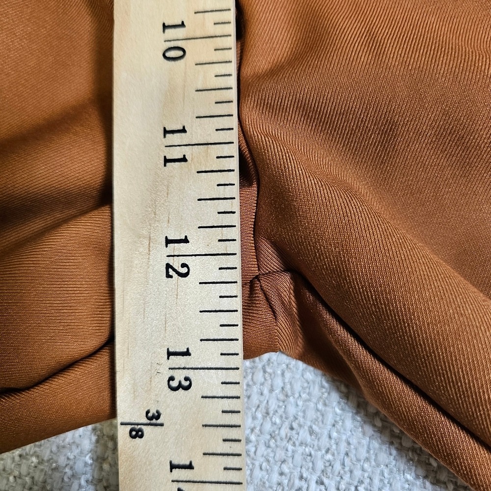 Cupshe Rust Brown Wide-Leg Pleated High Rise Trouser Pants Size Large  Fall Lg - Picture 9 of 13